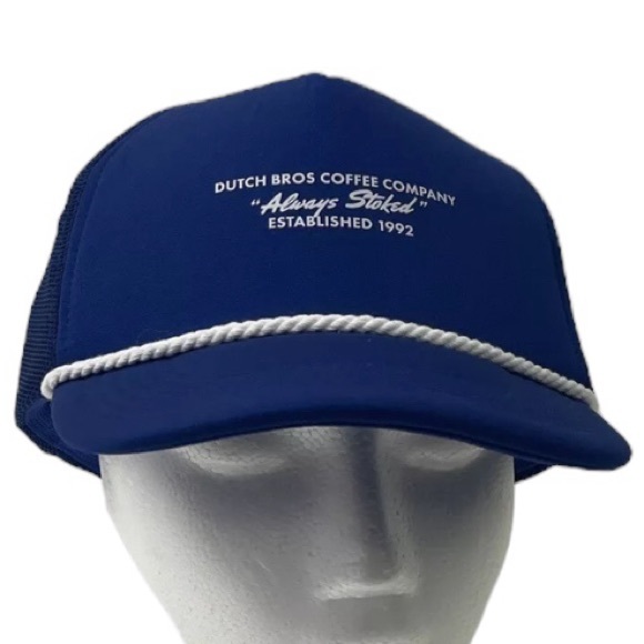 Dutch Bros Blue Snapback Trucker Hat “Always Stoked” 1992 - Picture 7 of 11